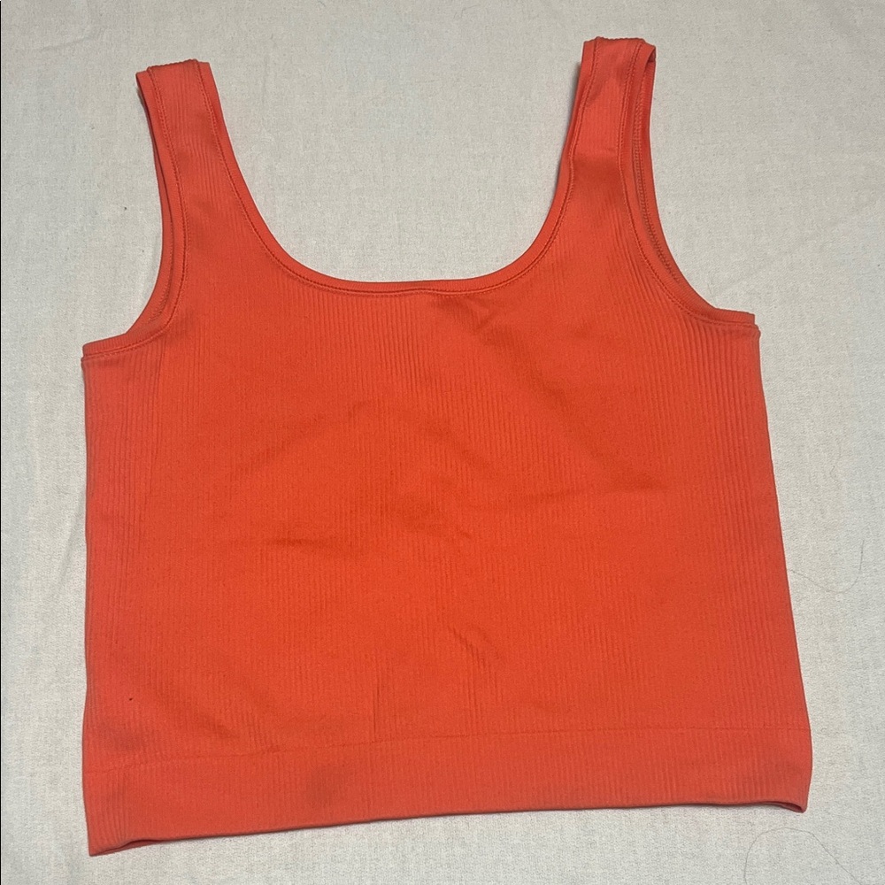 Athleta Coral Ribbed Tank Top
